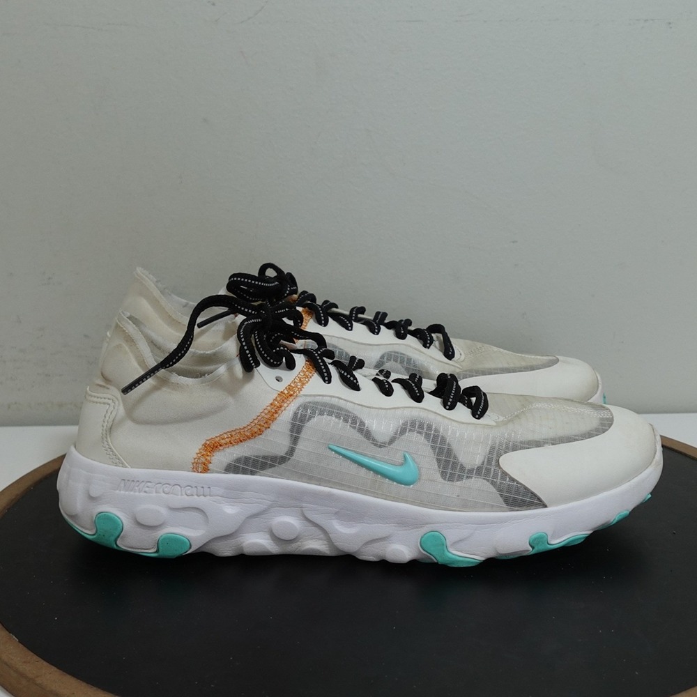 Nike React WR ISPA Women 9 Running Shoes White‎ Gray Teal Lightweight Casual